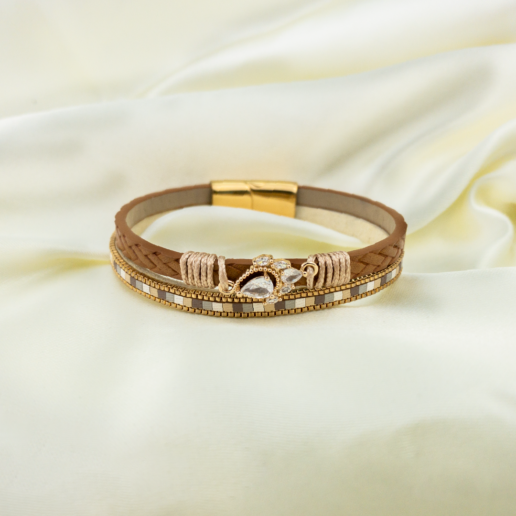 Pulsera de cuero de mujer Arya