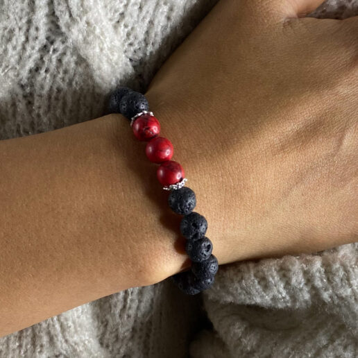 Pulsera de piedras naturales Lava Stone