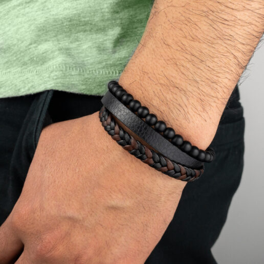 Pulsera de cuero Isis Brown