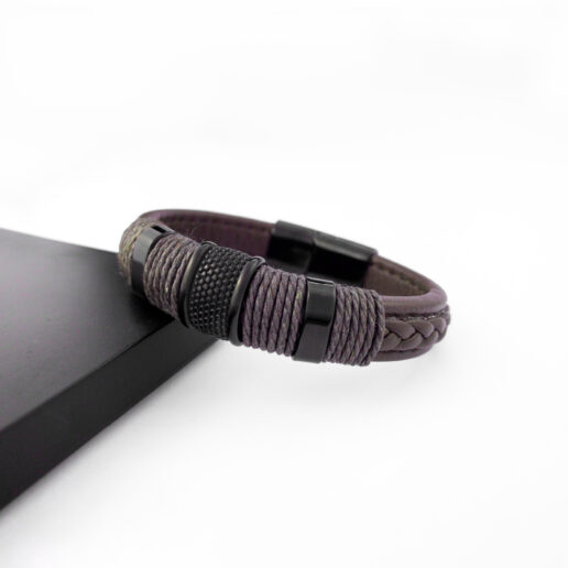 Pulsera de cuero Jack Marrón negro