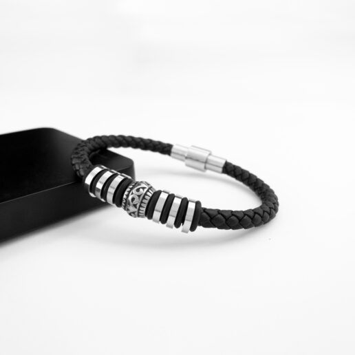 Pulsera de cuero Stone