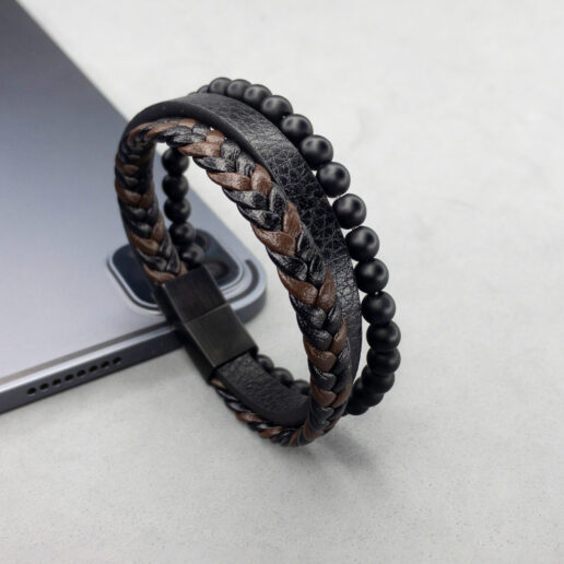 Pulsera de cuero Isis Brown