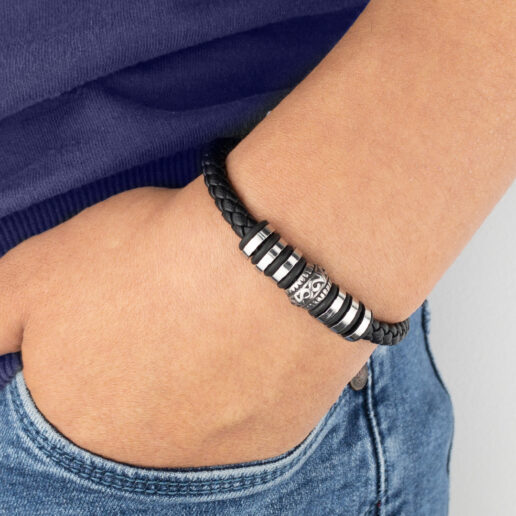 Pulsera de cuero Stone